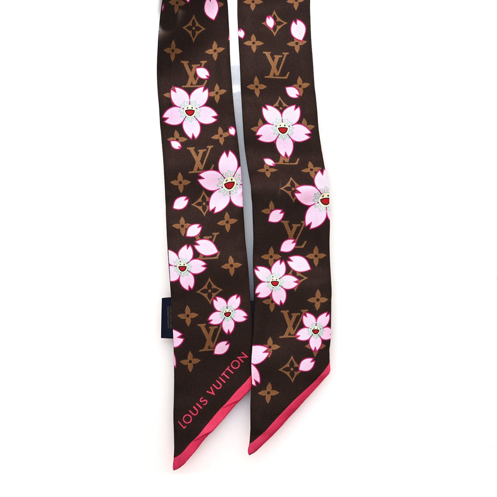 Louis Vuitton LV X TM Silk Monogram Cherry Blossom BB Bandeau Tan
