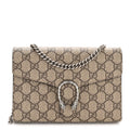 Gucci GG Supreme Monogram Mini Dionysus Chain Wallet Beige Taupe