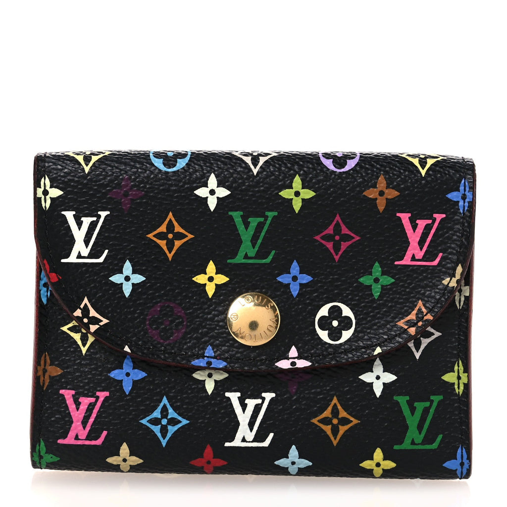 Louis Vuitton Monogram Multicolor Business Card Holder Black Grenade