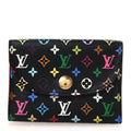 Louis Vuitton Monogram Multicolor Business Card Holder Black Grenade