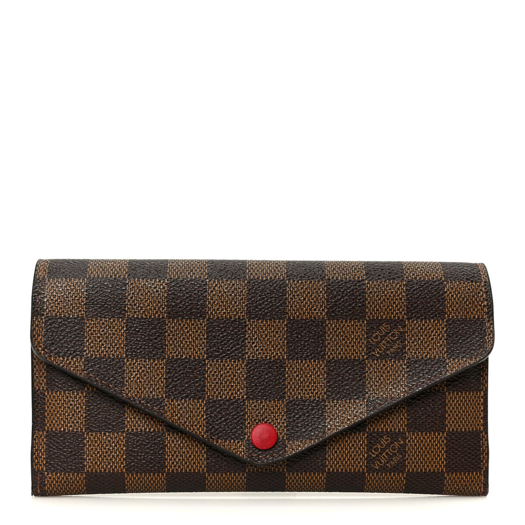 Louis Vuitton Damier Ebene Josephine Wallet Red