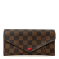 Louis Vuitton Damier Ebene Josephine Wallet Red