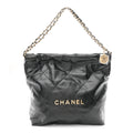 Chanel Shiny Calfskin Quilted Small Chanel 22 Black