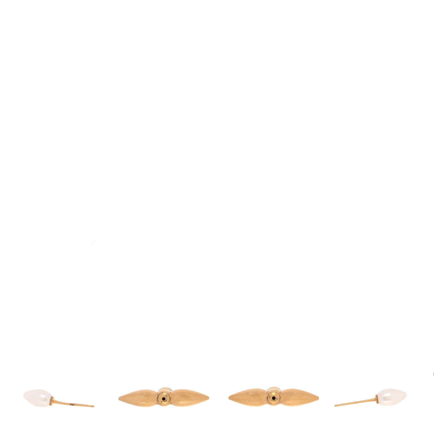 Louis Vuitton Pearl Louisette By Night Earrings Gold