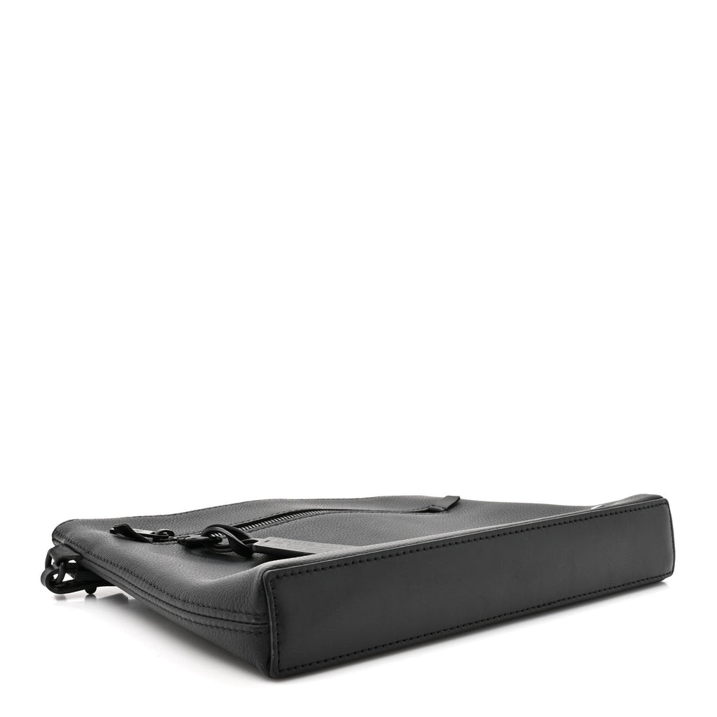 Louis Vuitton Grained Calfskin Aerogram Takeoff Pouch Black