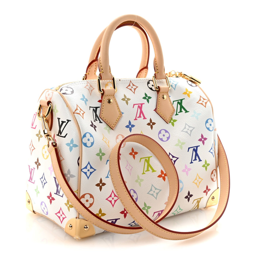 Louis Vuitton LV X TM Monogram Multicolor Speedy Bandouliere 25 White