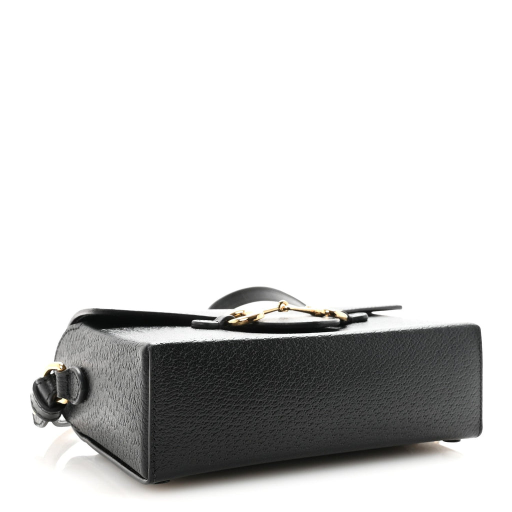 Gucci Calfskin Horsebit 1955 Shoulder Bag Black