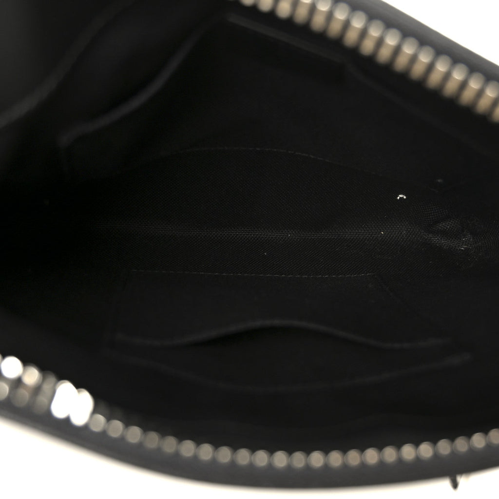 Gucci GG Supreme Monogram Web Small Flat Messenger Bag Black Grey