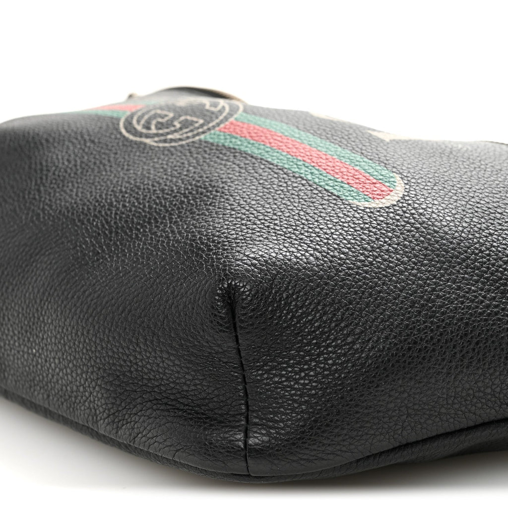 Gucci Grained Calfskin Logo Belt Bag Black