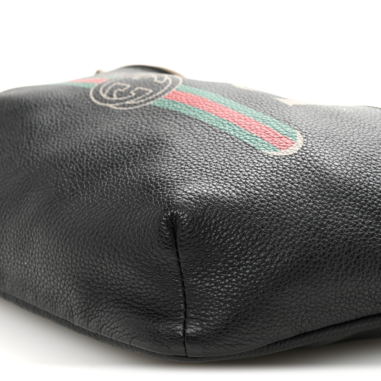 Gucci Grained Calfskin Logo Belt Bag Black
