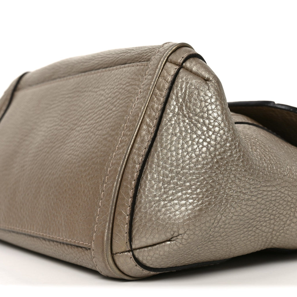 Gucci Monogram Calfskin Medium Bella Flap Bag Beige Ebony Champagne