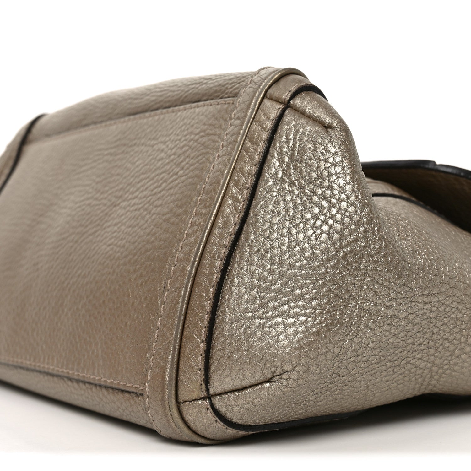 Gucci Monogram Calfskin Medium Bella Flap Bag Beige Ebony Champagne