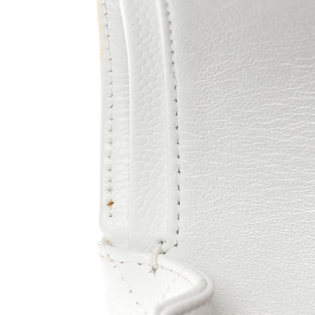 Chanel Caviar Quilted Medium Double Flap White