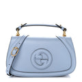 Gucci Roxy Calfskin Medium Blondie Top Handle Bag Cloudy Blue