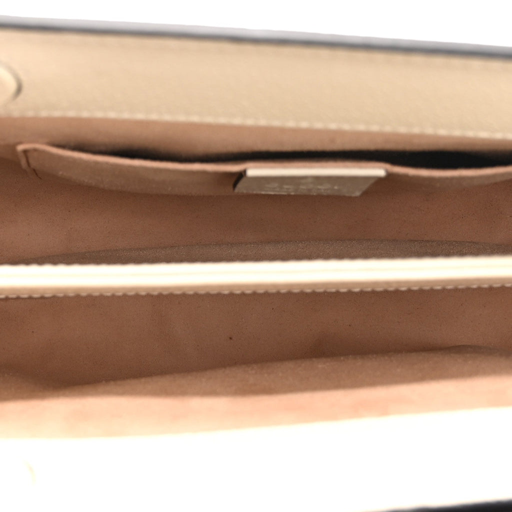 Gucci GG Supreme Monogram Flora Web Small Ophidia Chain Shoulder Bag White