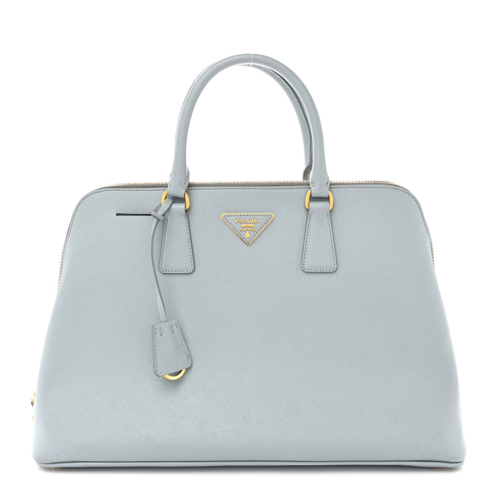 Prada Saffiano Lux Large Promenade Tote Lago