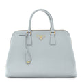 Prada Saffiano Lux Large Promenade Tote Lago