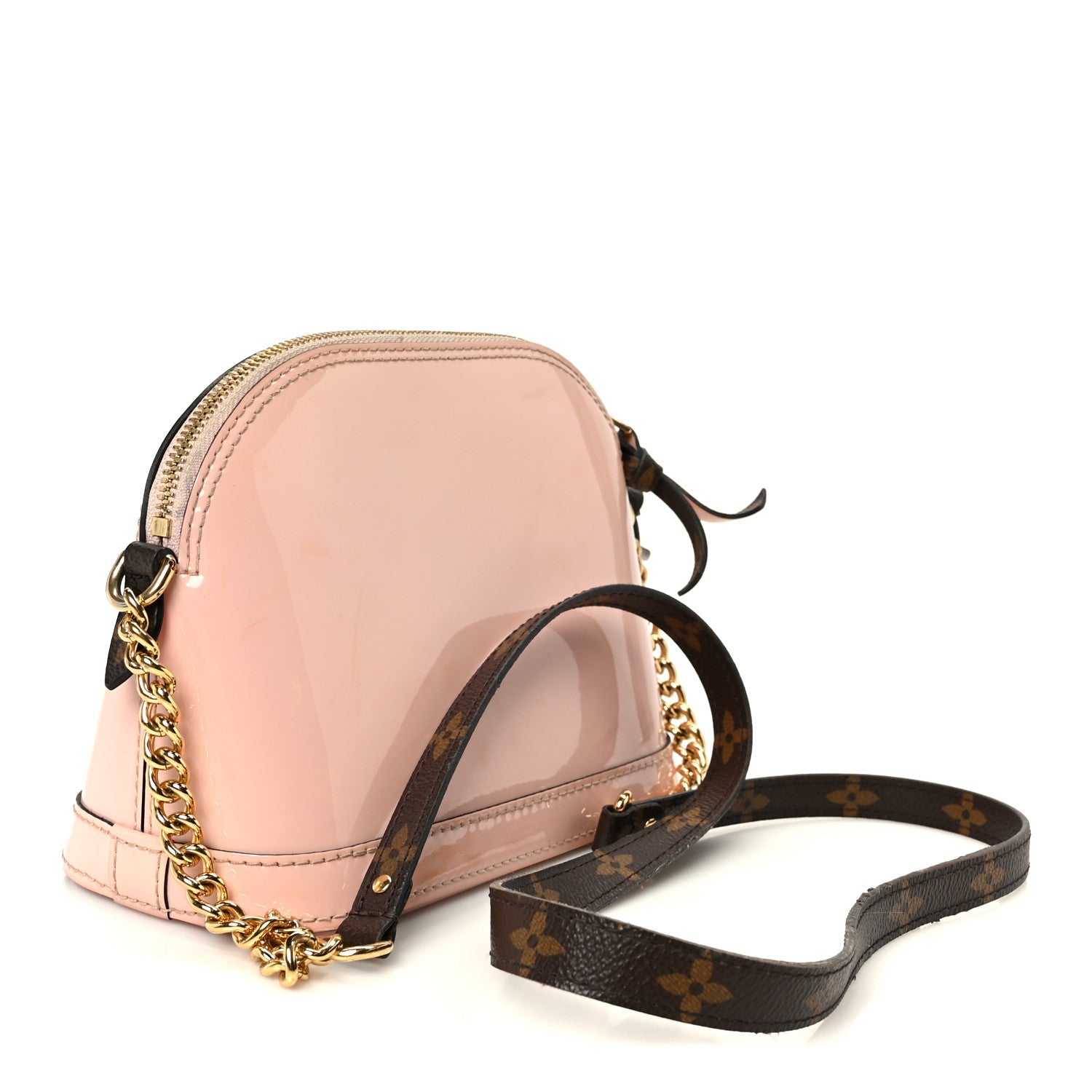 Louis Vuitton Vernis Monogram Alma Mini Rose Ballerine