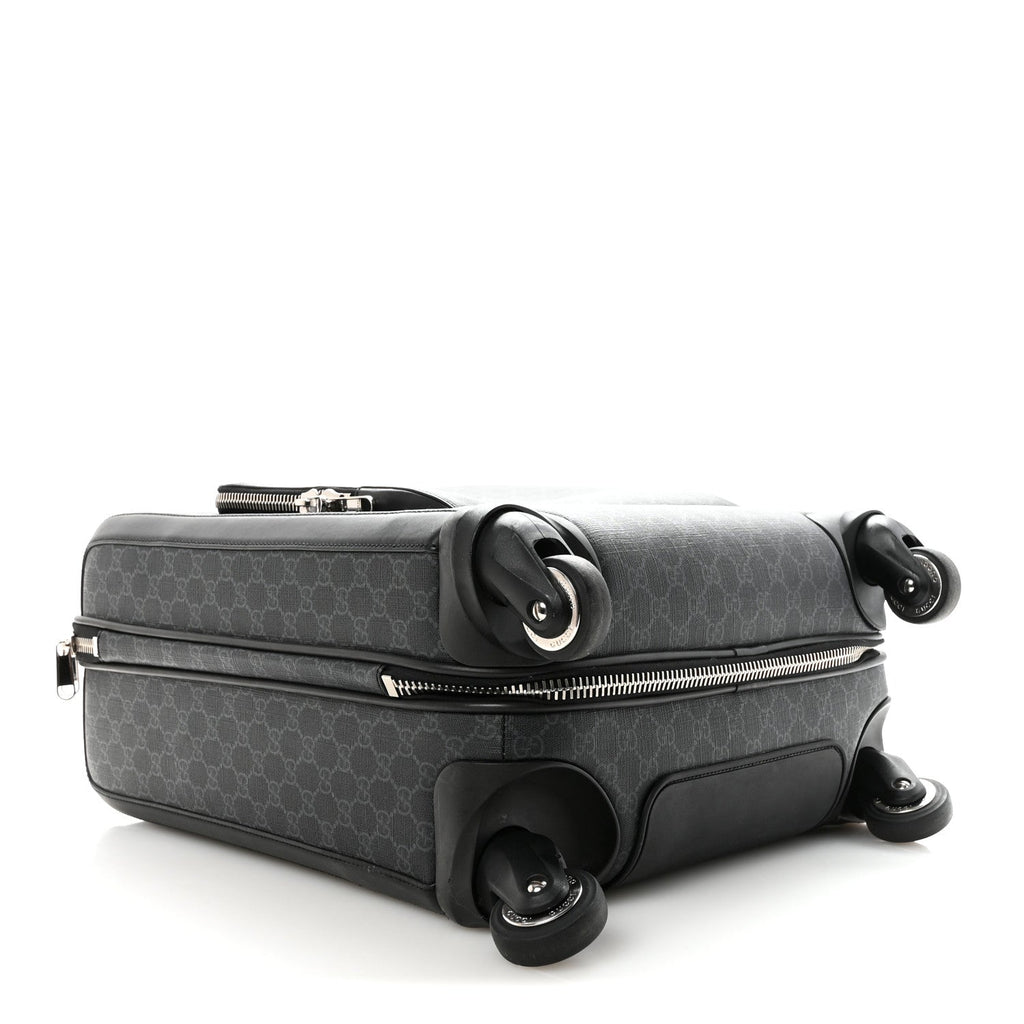 Gucci GG Supreme Monogram Gran Turismo Suitcase Black Grey
