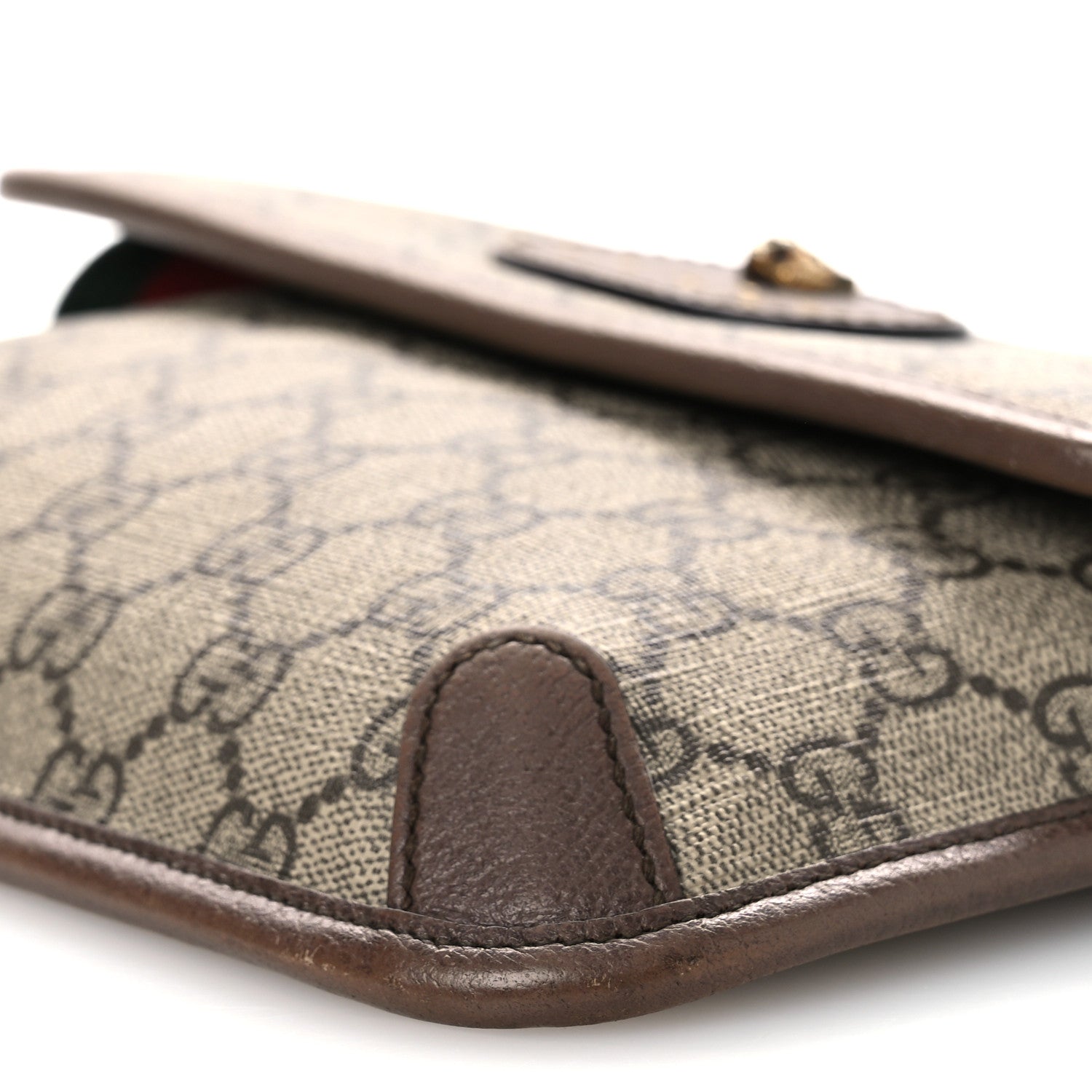 Gucci GG Supreme Monogram Neo Vintage Web Belt Bag Brown