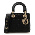 Christian Dior Lambskin Cannage Small My ABCDior Lady Dior Black
