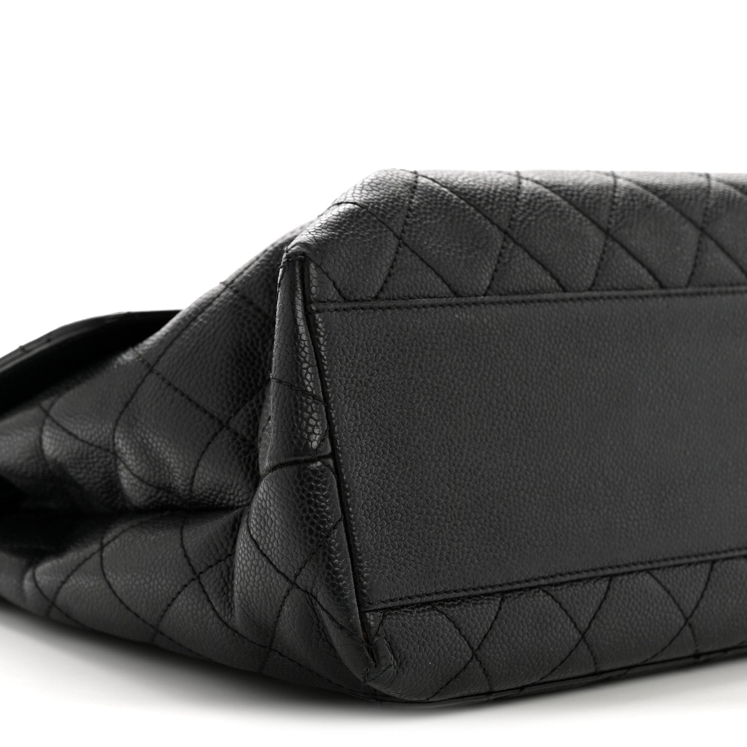 Chanel Caviar Quilted Jumbo Kelly Flap Black