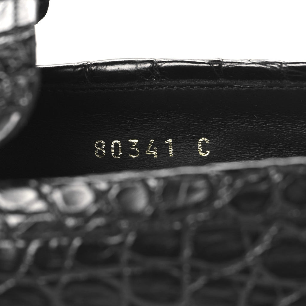 Prada Crocodile Mens Loafers 7 Black