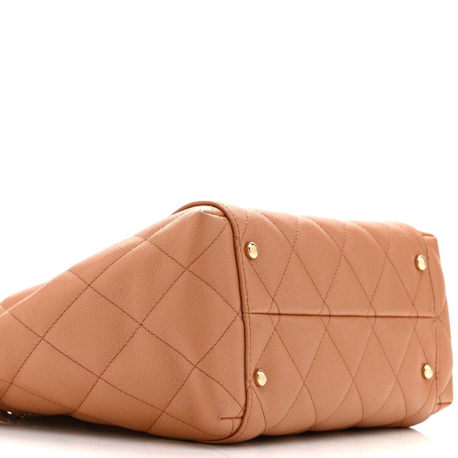 Chanel Caviar Quilted Small Shopping Tote Dark Beige