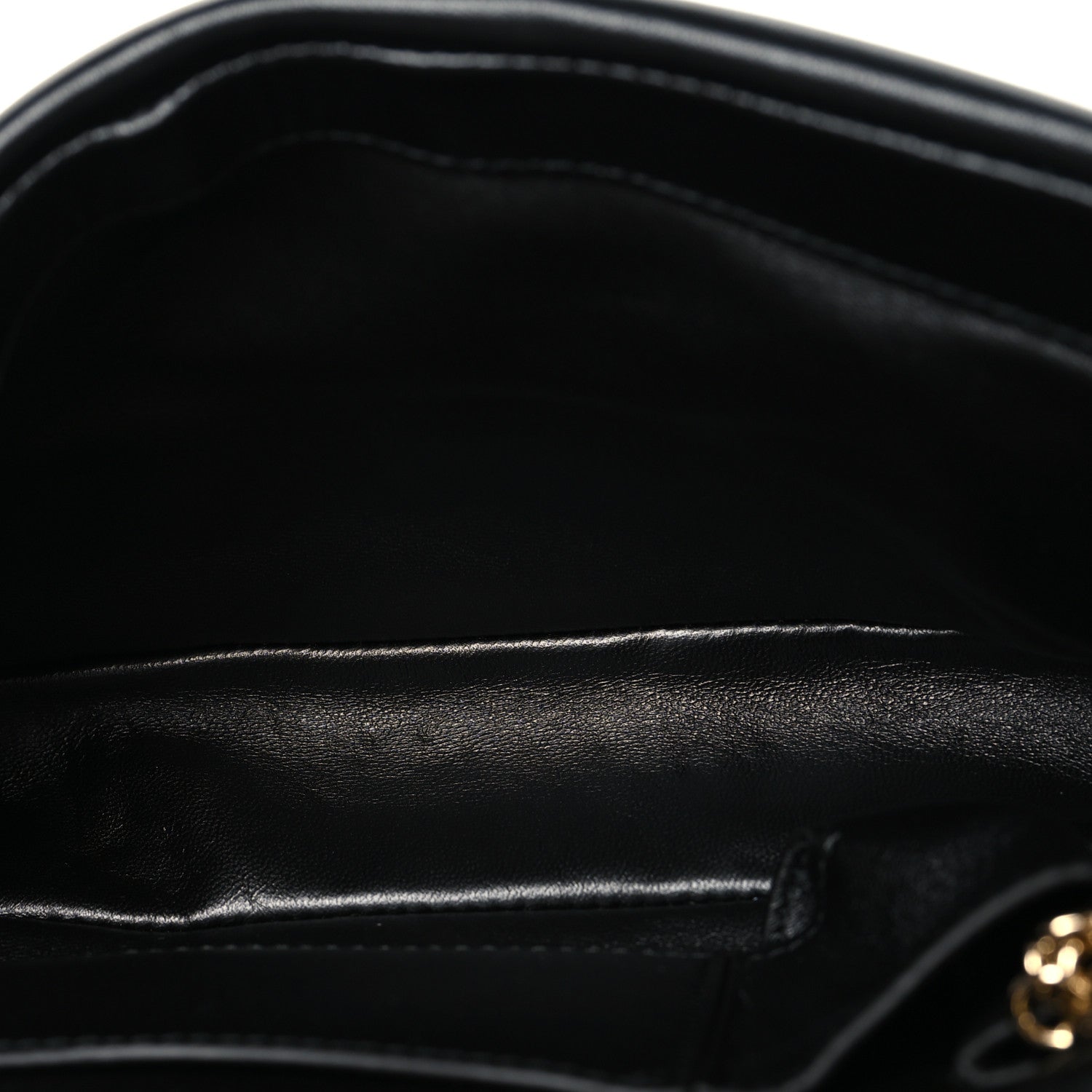 Gucci Lambskin Small GG Milano Top Handle Shoulder Bag Black