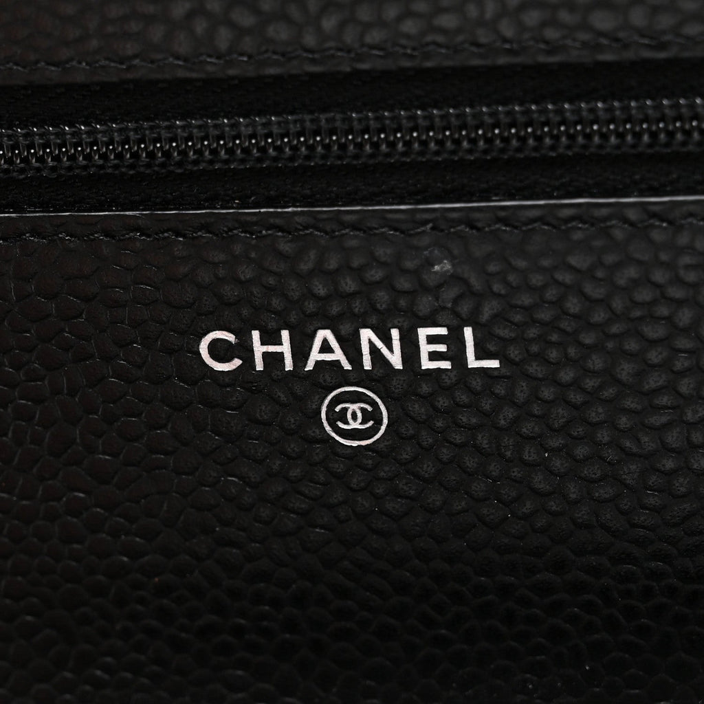 Chanel Caviar Quilted Wallet on Chain WOC Black