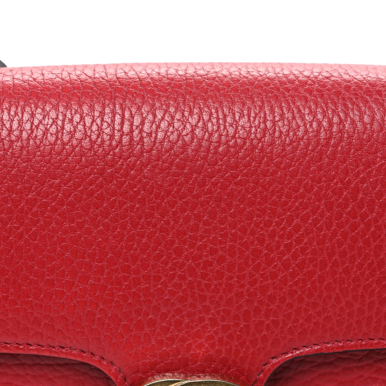 Gucci Dollar Calfskin Small Interlocking G Shoulder Bag Red