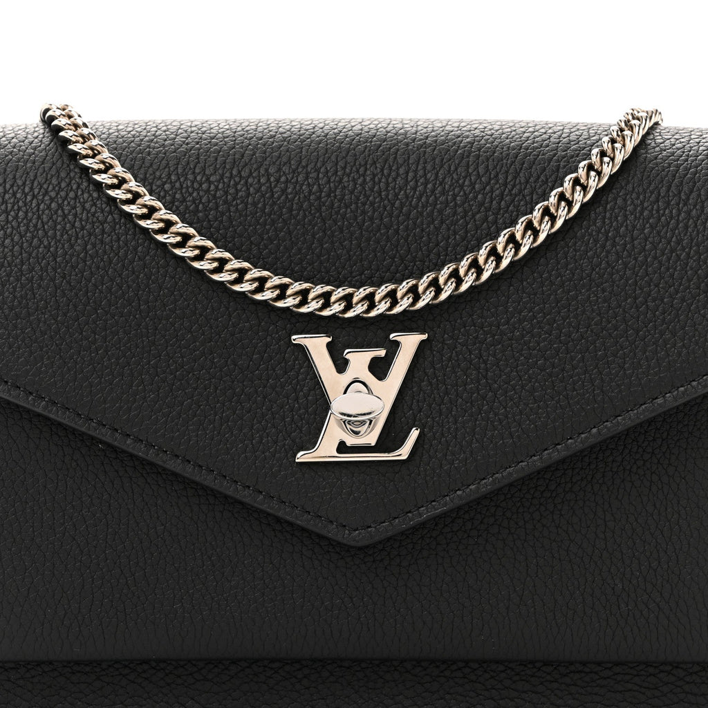 Louis Vuitton Soft Calfskin My Lockme Chain Pochette Black