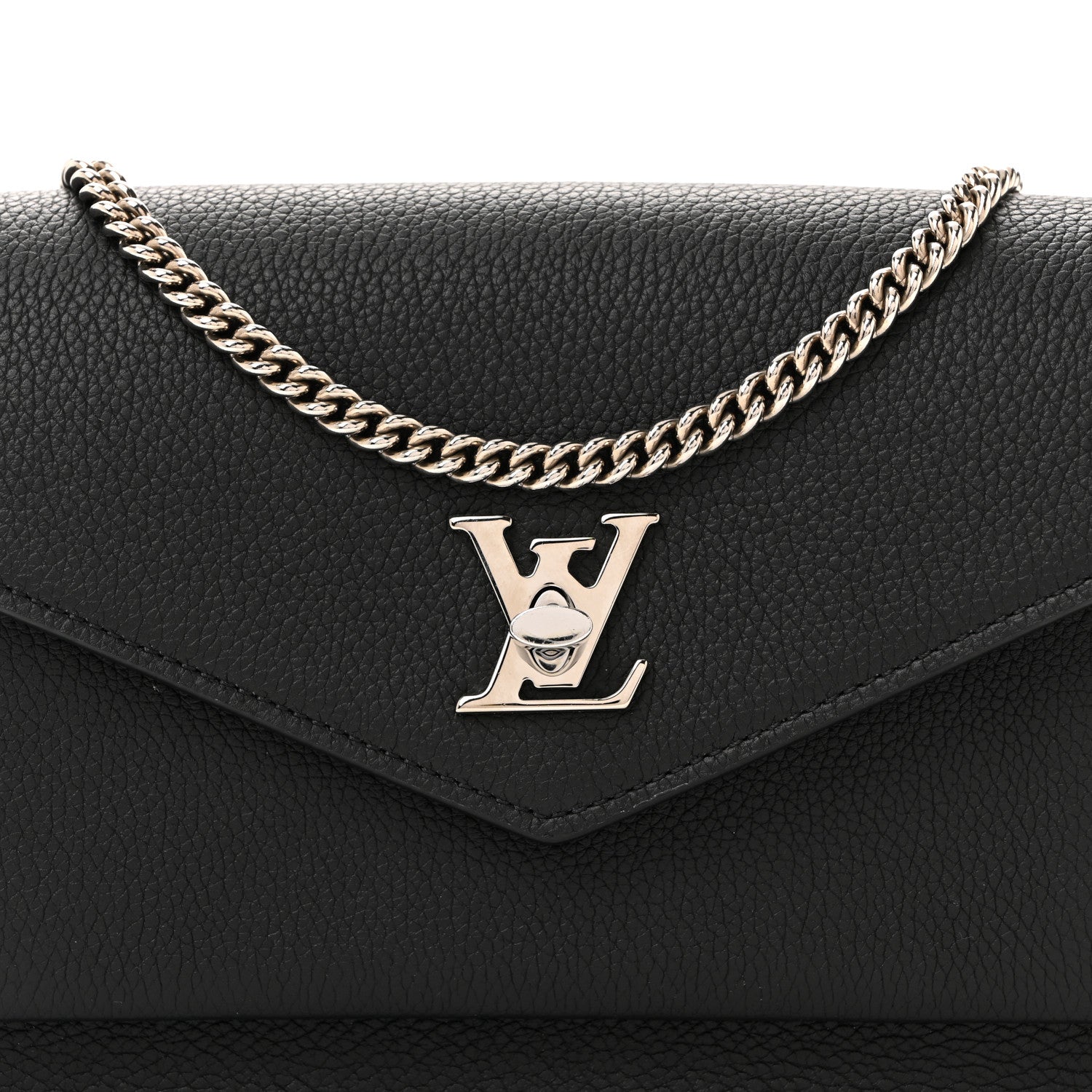 Louis Vuitton Soft Calfskin My Lockme Chain Pochette Black
