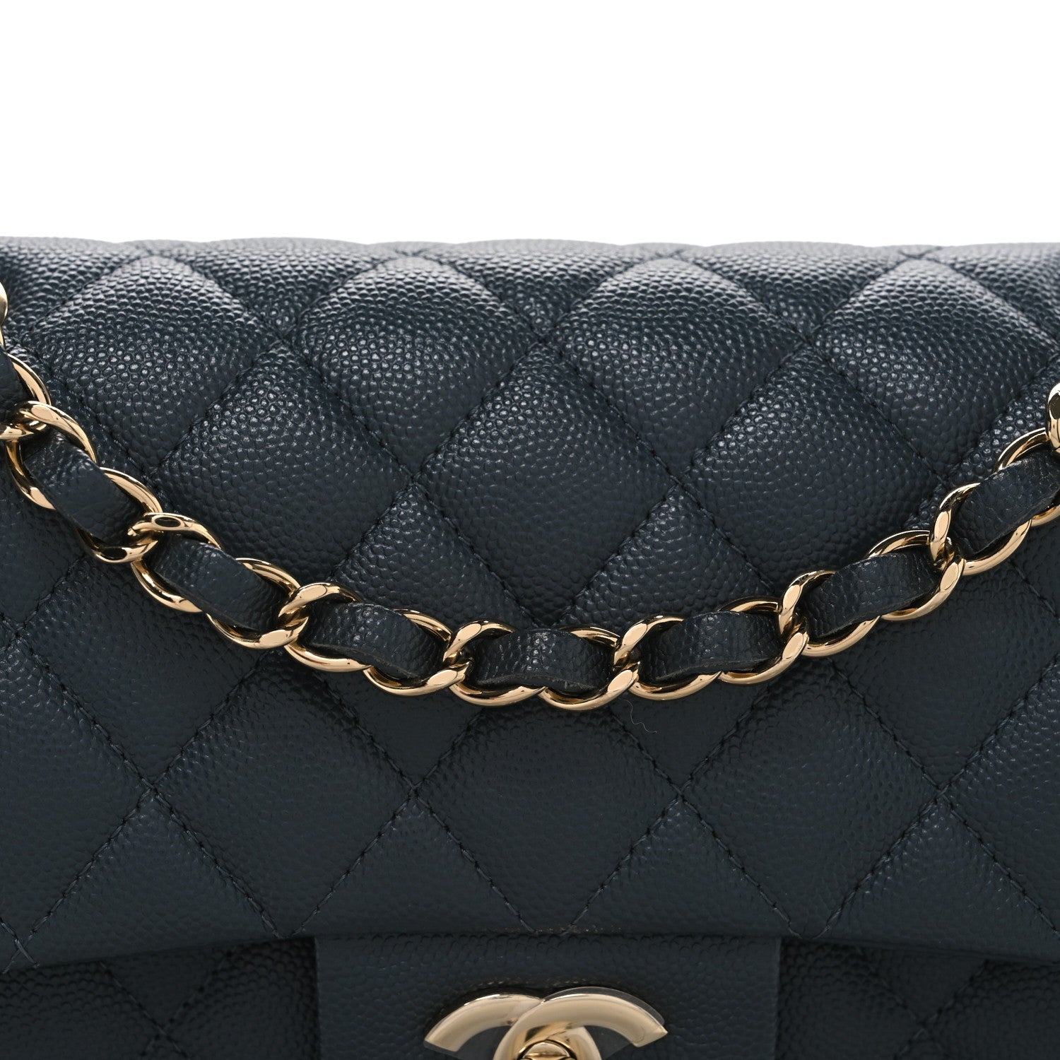 Chanel Caviar Quilted Small Double Flap Dark Grey