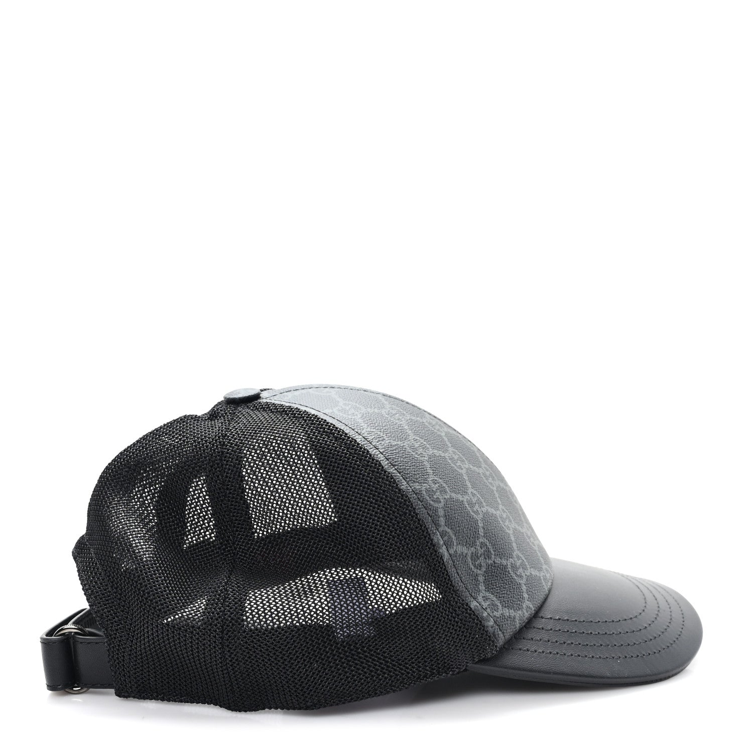 Gucci GG Supreme Monogram Baseball Hat M 58 Black