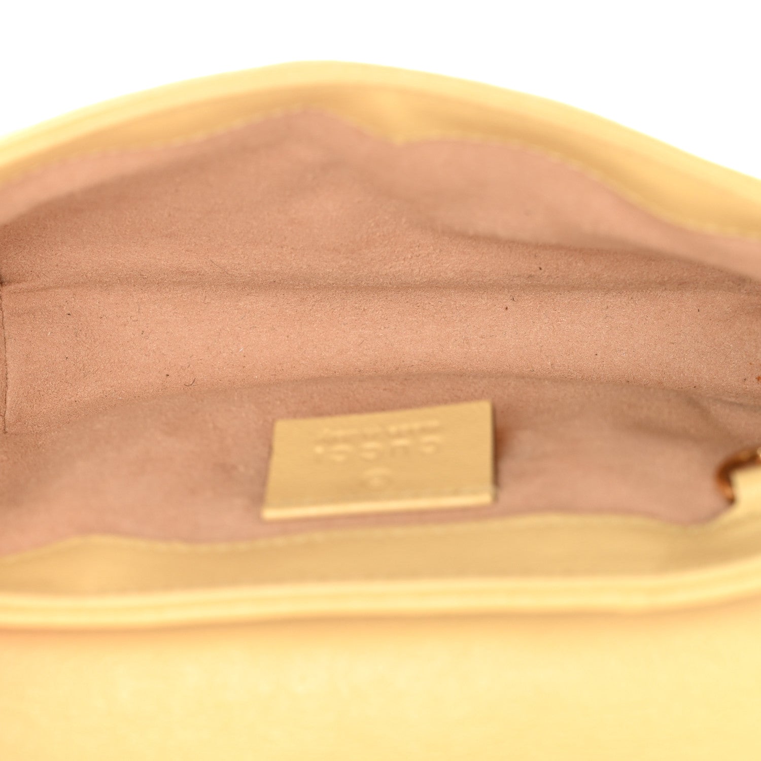 Gucci Vintage Effect Calfskin Matelasse Super Mini Torchon GG Marmont Shoulder Bag Black Beige