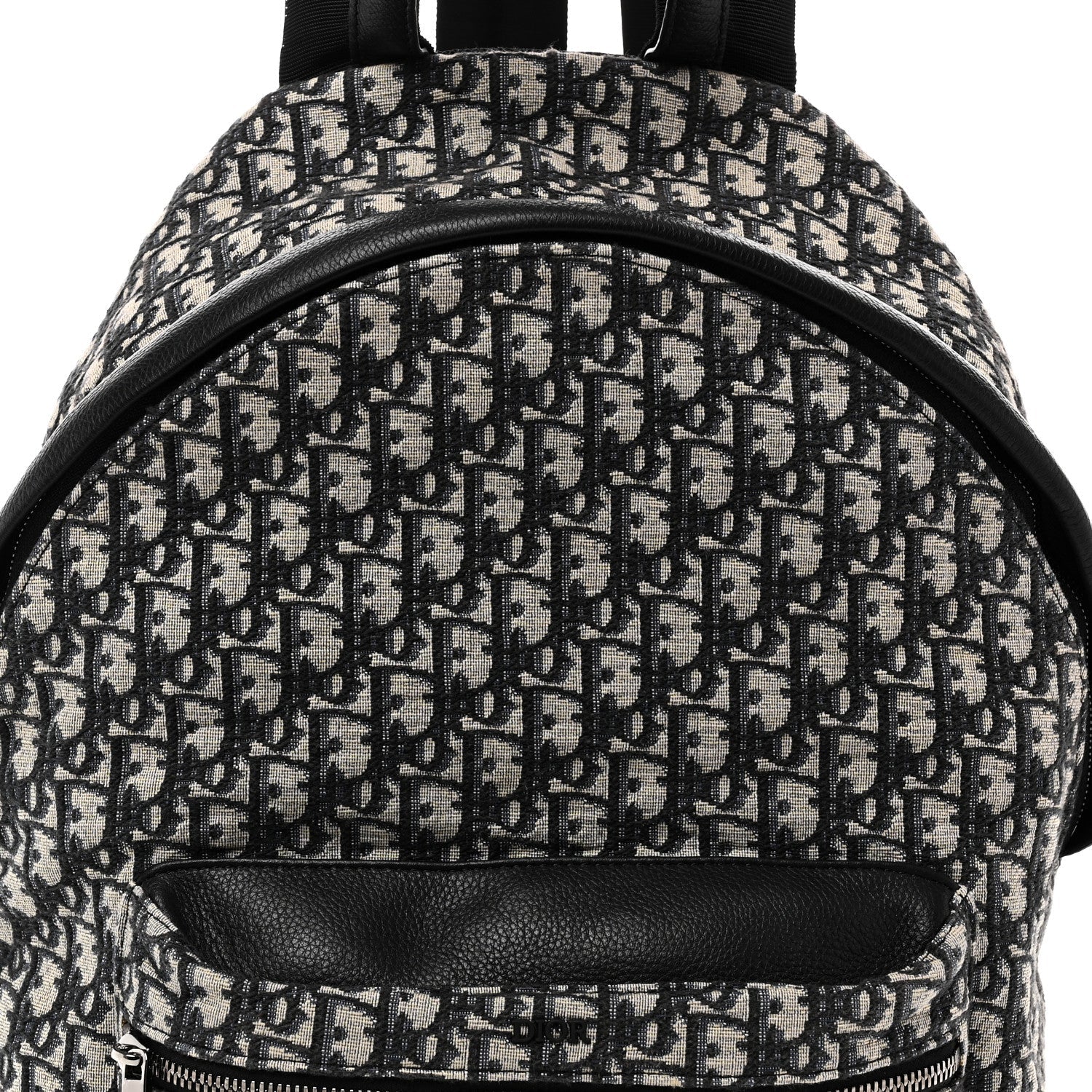 Christian Dior Oblique Calfskin Rider Backpack Beige Black