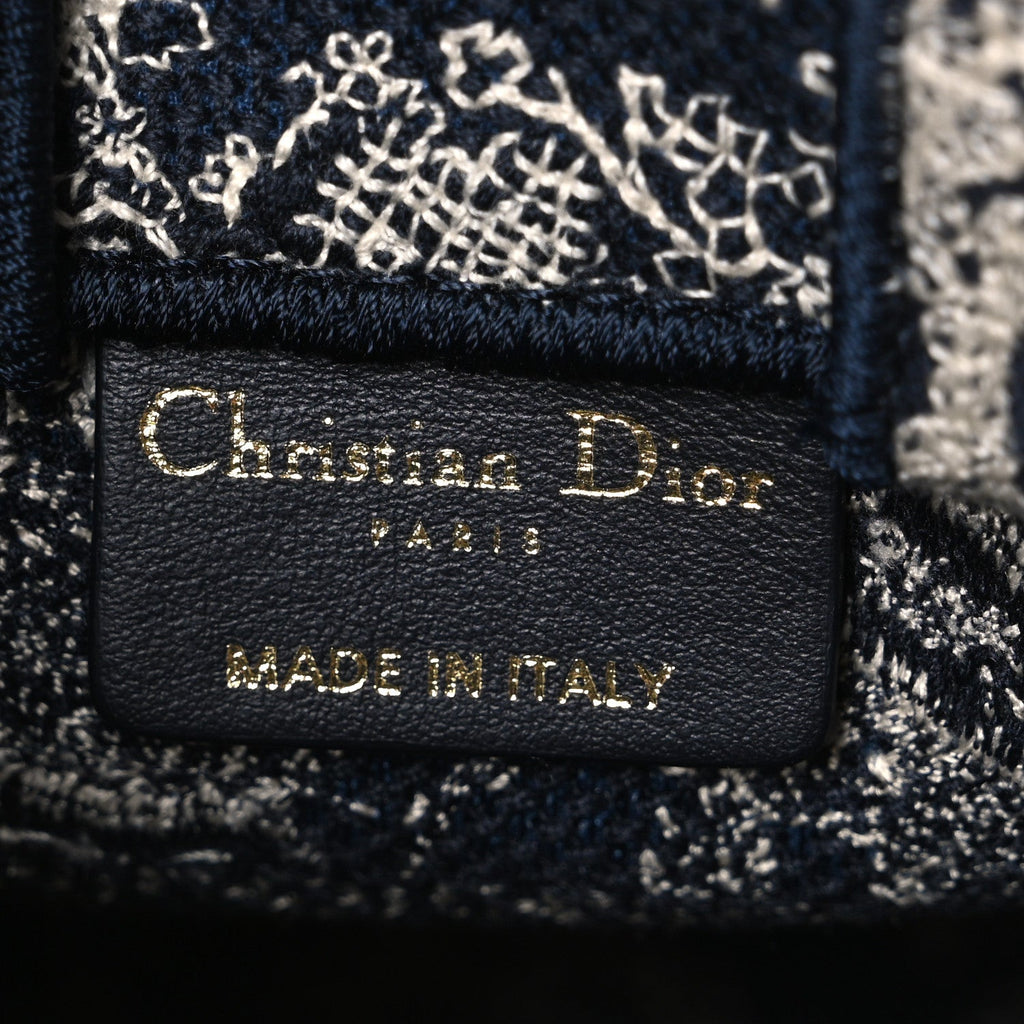 Christian Dior Oblique Mini Book Tote Phone Bag Blue