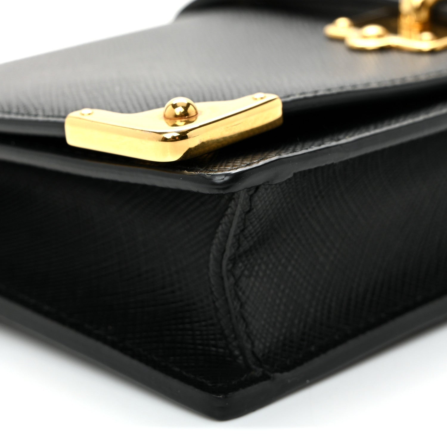 Prada Saffiano Cahier Mini Bag Black