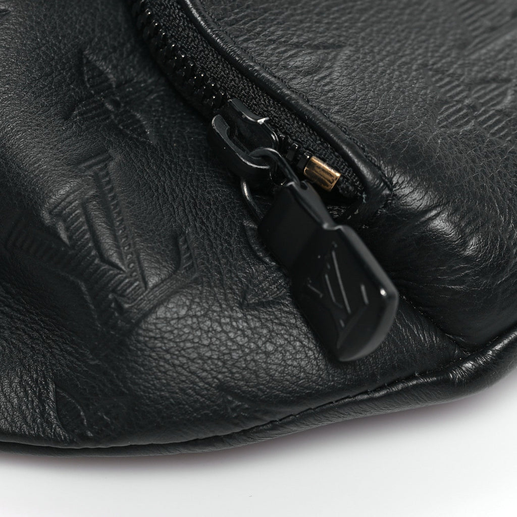 Louis Vuitton Calfskin Monogram Shadow Rush BumBag Black