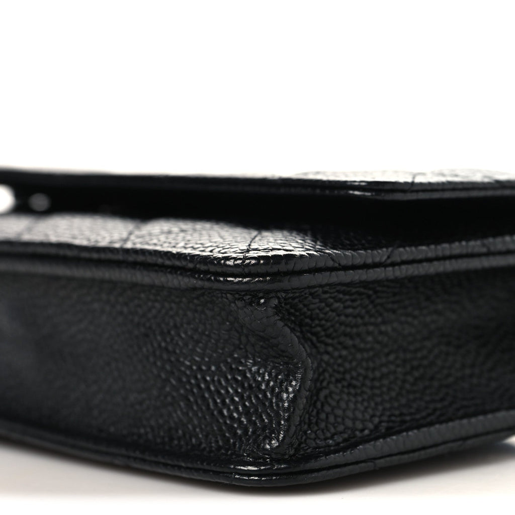 Chanel Caviar Quilted Wallet on Chain WOC Black