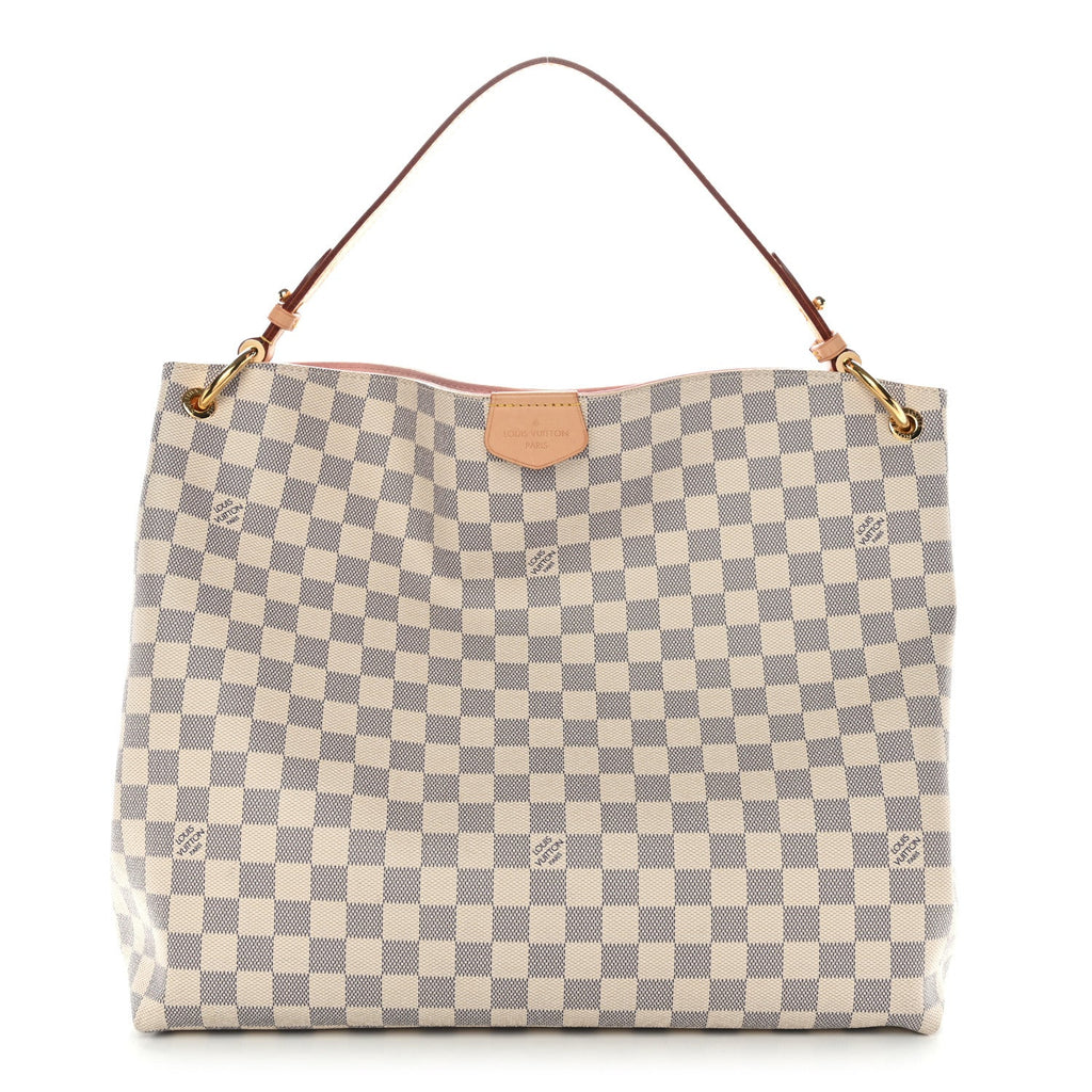 Louis Vuitton Damier Azur Graceful MM Rose Ballerine