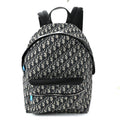 Christian Dior Oblique Calfskin Rider Backpack Beige Black