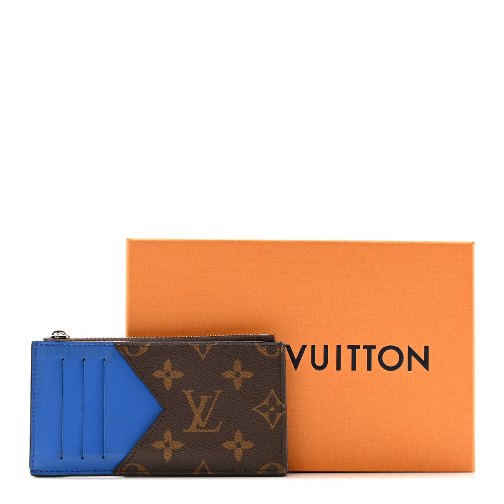 Louis Vuitton Monogram Calfskin Coin Card Holder Indigo Blue