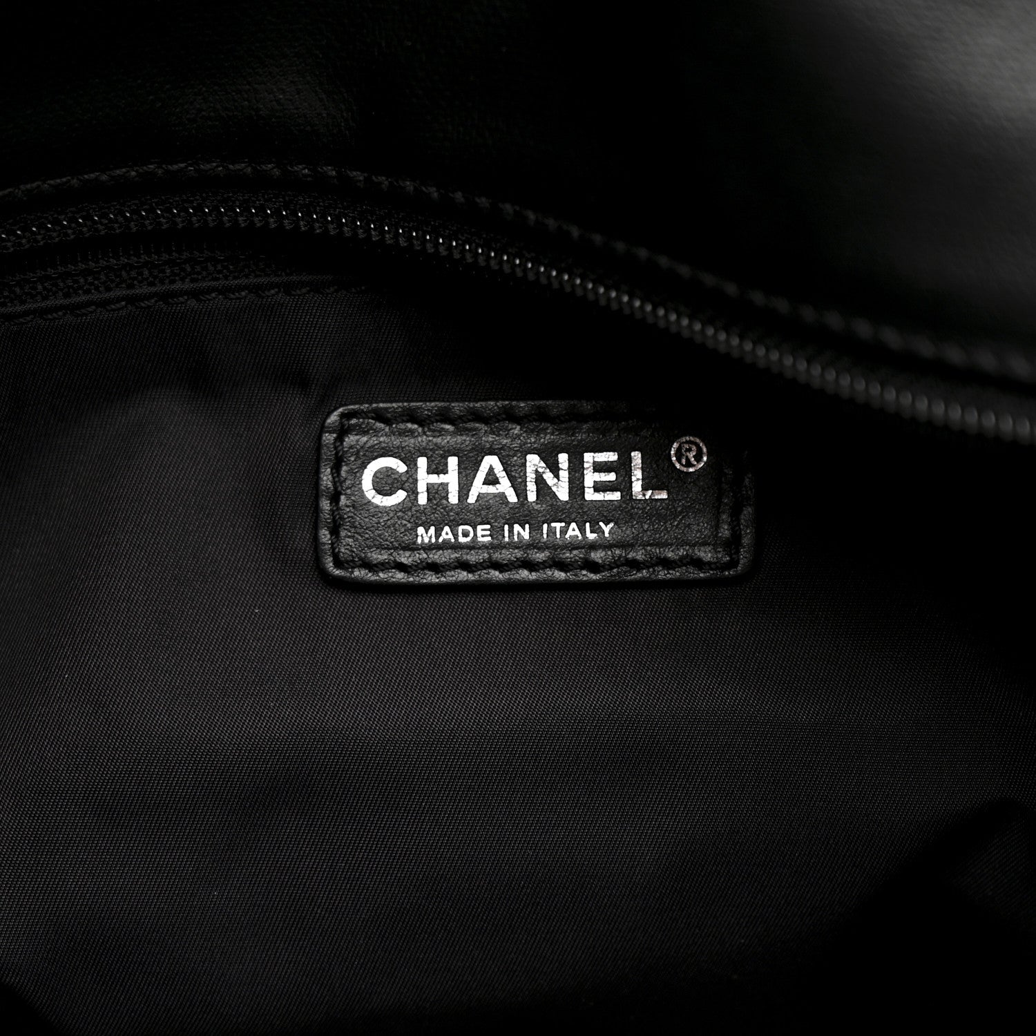 Chanel Coated Canvas Quilted Large Paris Biarritz Tote Black