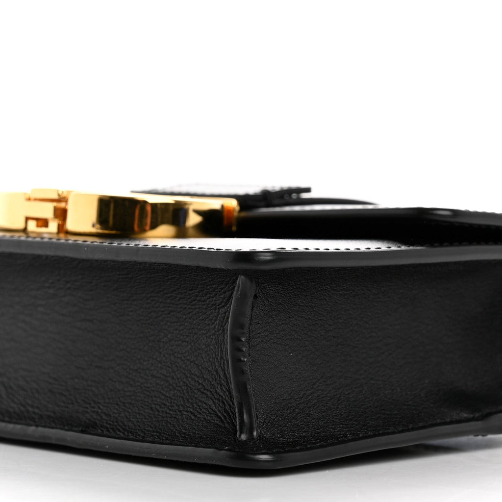 Christian Dior Smooth Calfskin Micro 30 Montaigne Flap Bag Black