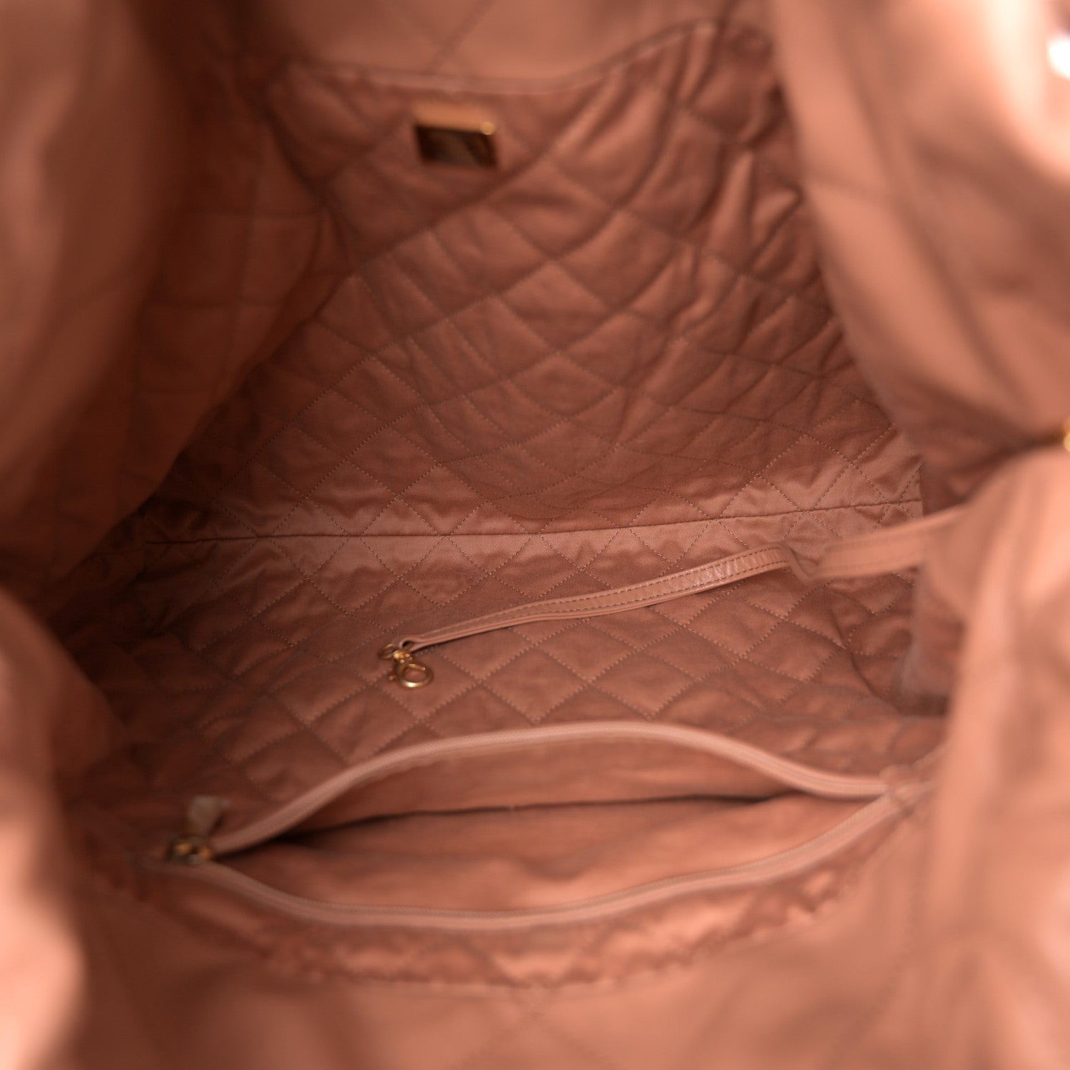 Chanel Shiny Calfskin Quilted Chanel 22 Brown