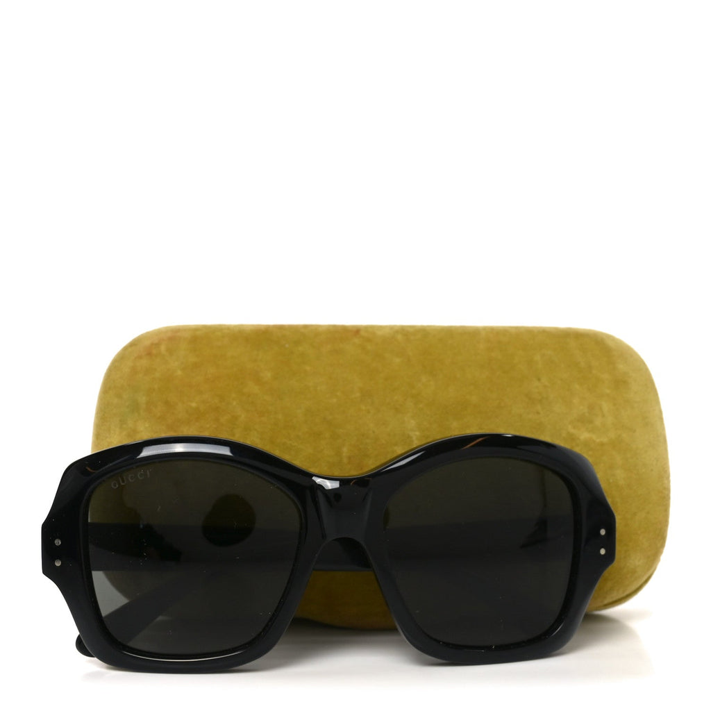 Gucci Acetate Rectangle Frame Sunglasses GG0624S Black