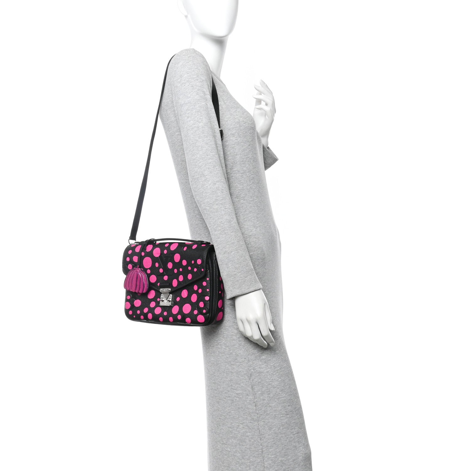 Louis Vuitton LV x YK Empreinte Monogram Giant Pochette Metis Black Fuchsia