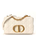 Christian Dior Lambskin Cannage Small Caro Bag Ivory